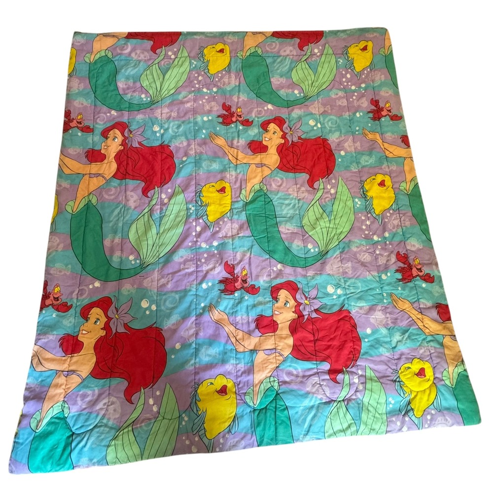Vintage Disney's The Little Mermaid Twin Comforter 1989/1990s